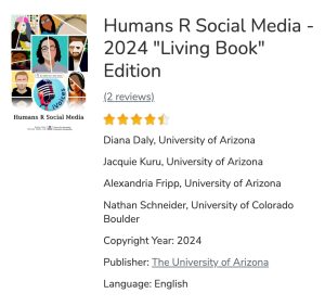 Humans R Social Media book cover and review from Online Textbook Netbook Library